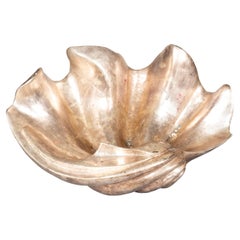 Italian Silver Leaf Shell Form Bowl
