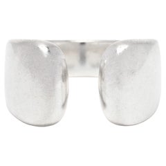 Italian Silver Negative Space Band Ring, Sterling Silver, Ring, Wide