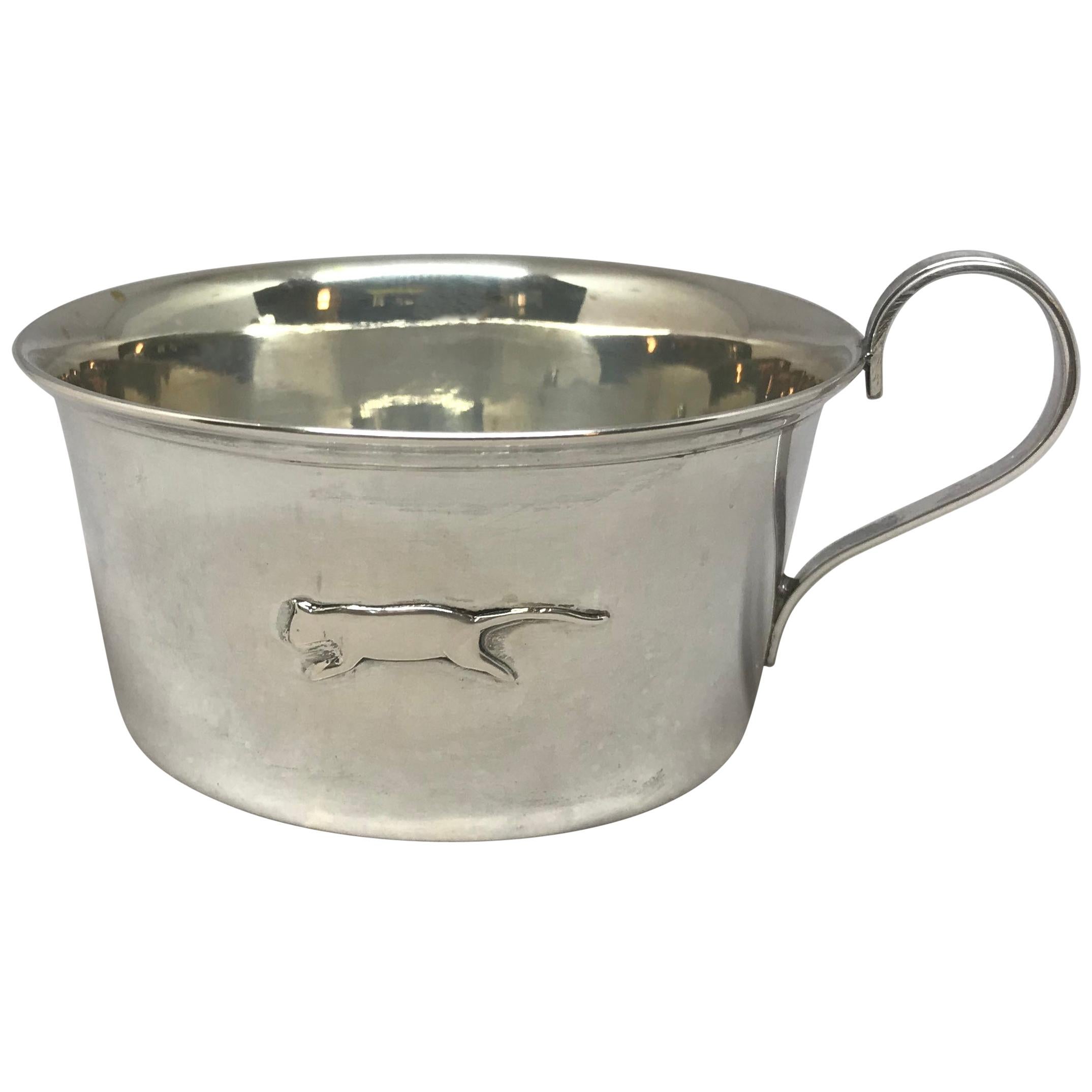 Italian Silver Panther Baby Cup