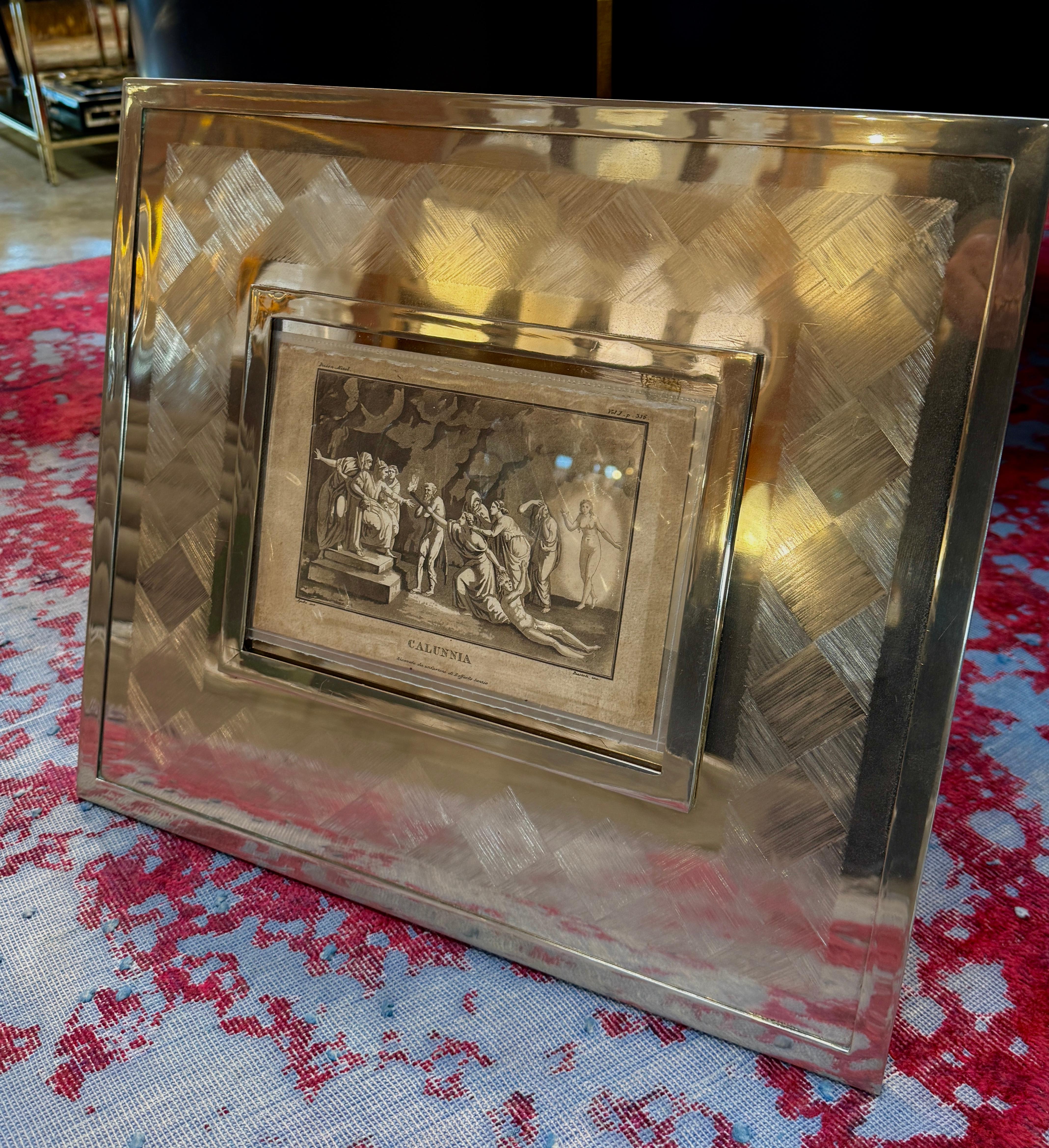 Italian silver photo frame from the 60s For Sale 2