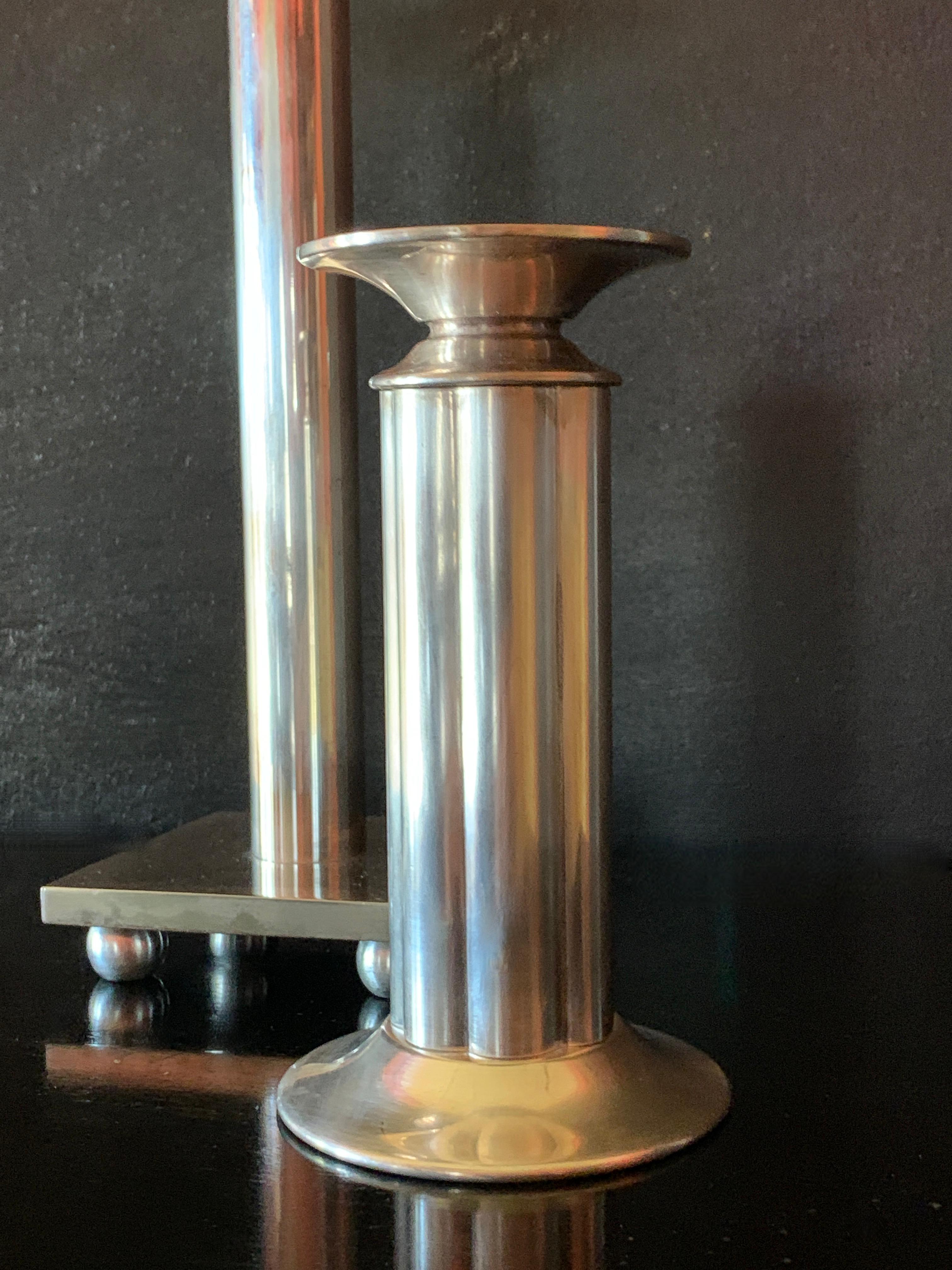 Italian Silver Plate Swid Powell Candle Stick by Richard Meier 7