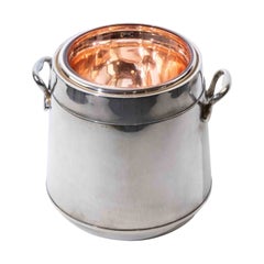 Italian Silver-Plated and Copper-Lined Wine Cooler by Macabo, 1970s