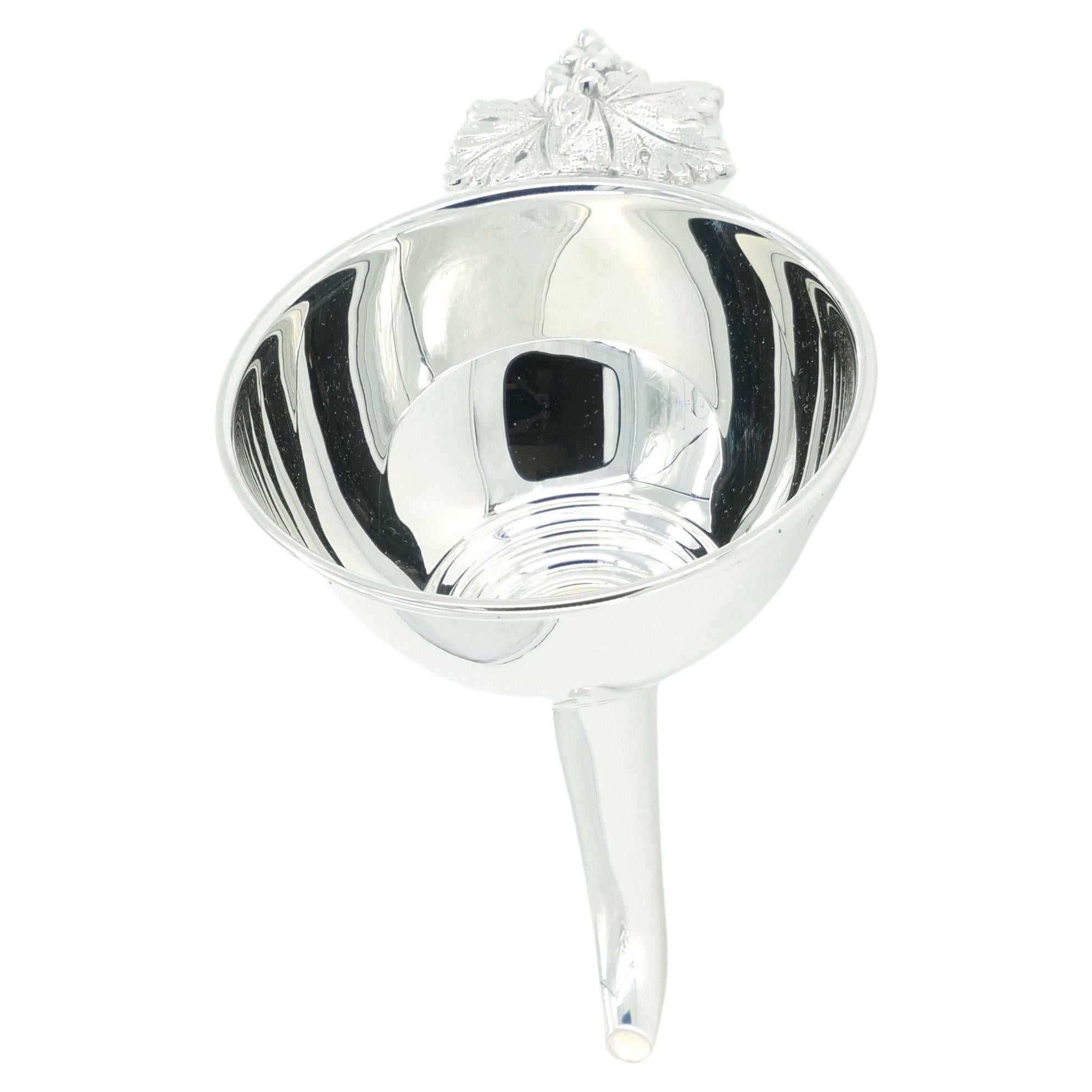 Italian Silver Plated Barware / Tableware Wine Pourer  For Sale