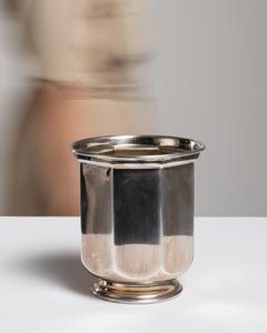 Italienischer versilberter Sektkübel, 20. Jahrhundert, elegantes Design