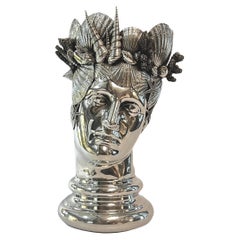 Italian Silver Plated Figural Wine Cooler Depicting Poseidon / Neptune