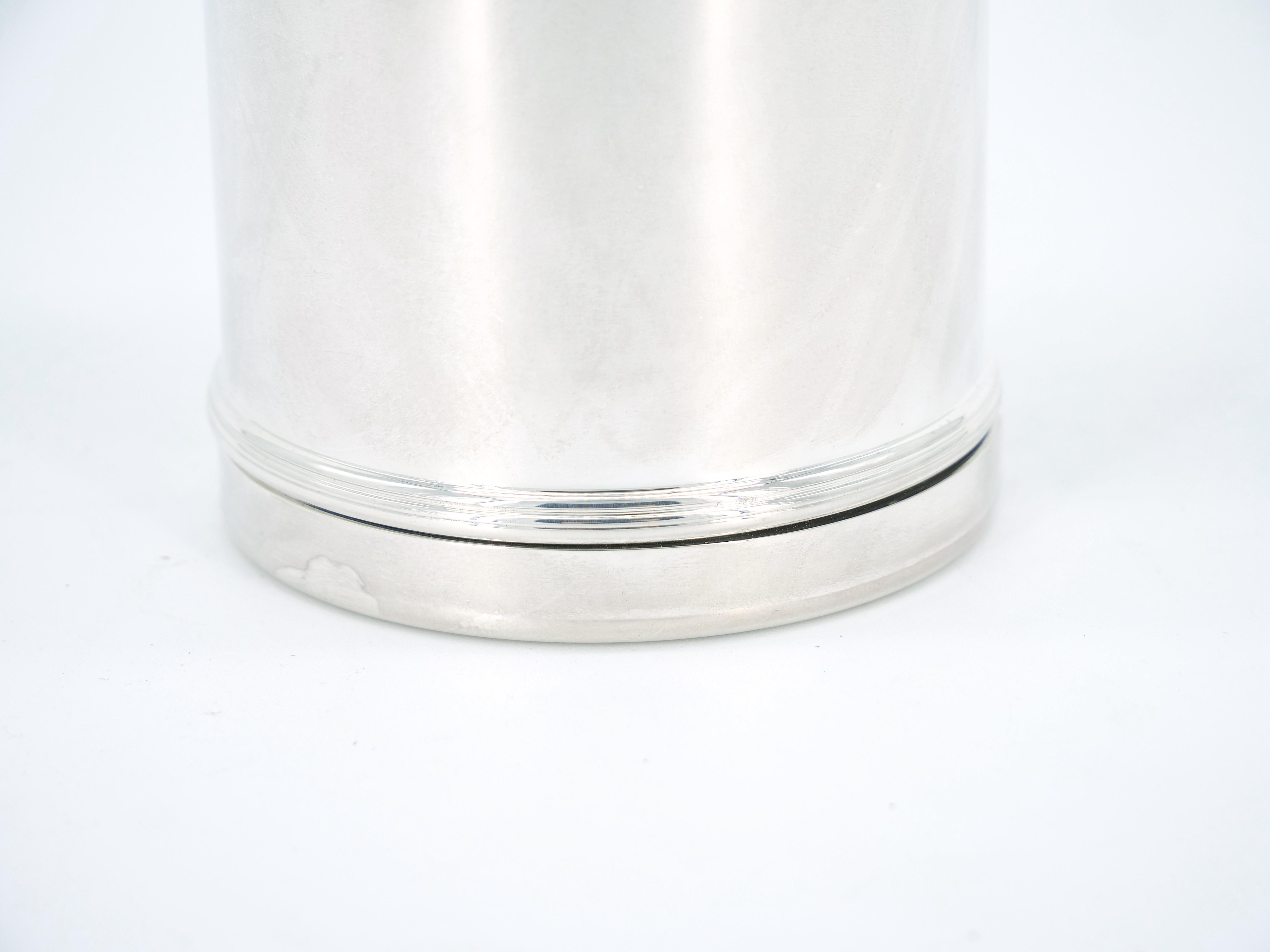 Italian Silver Plated Insulated Interior Hot / Cold Beverage Thermos For Sale 4