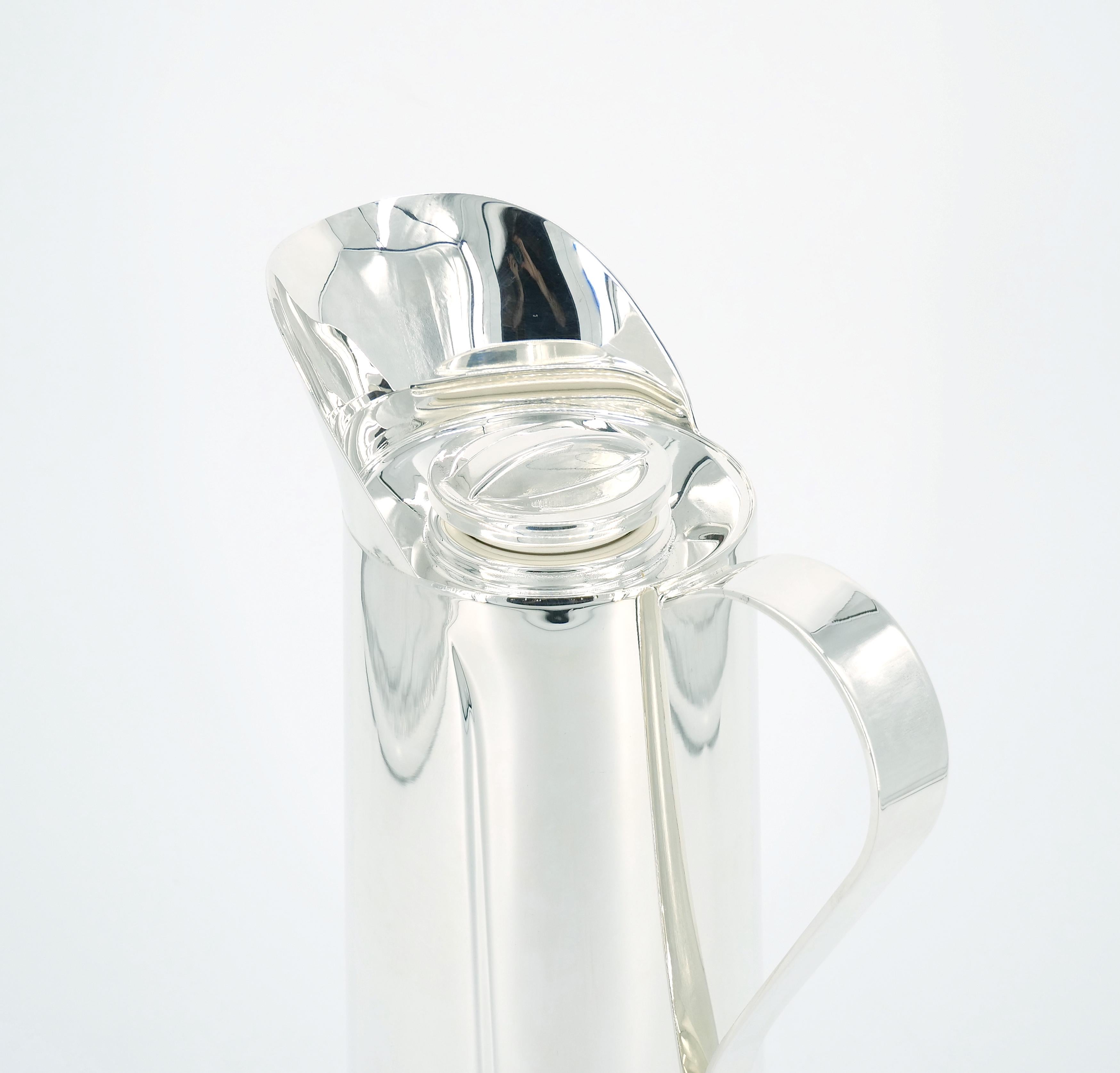 Thermos isolato interno caldo/freddo con placcatura d'argento italiana in vendita 5