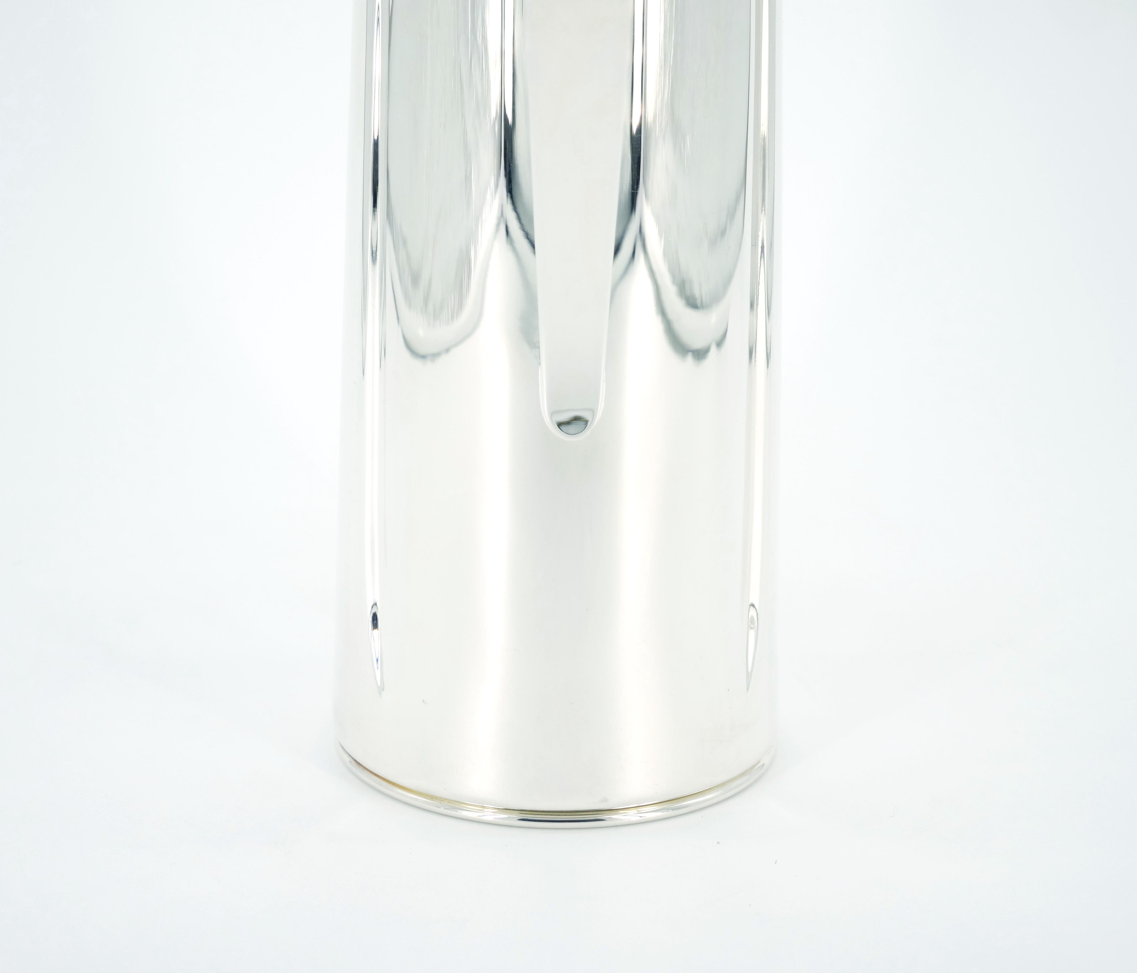 Italian Silver Plated Insulated Interior Hot / Cold Thermos For Sale 8