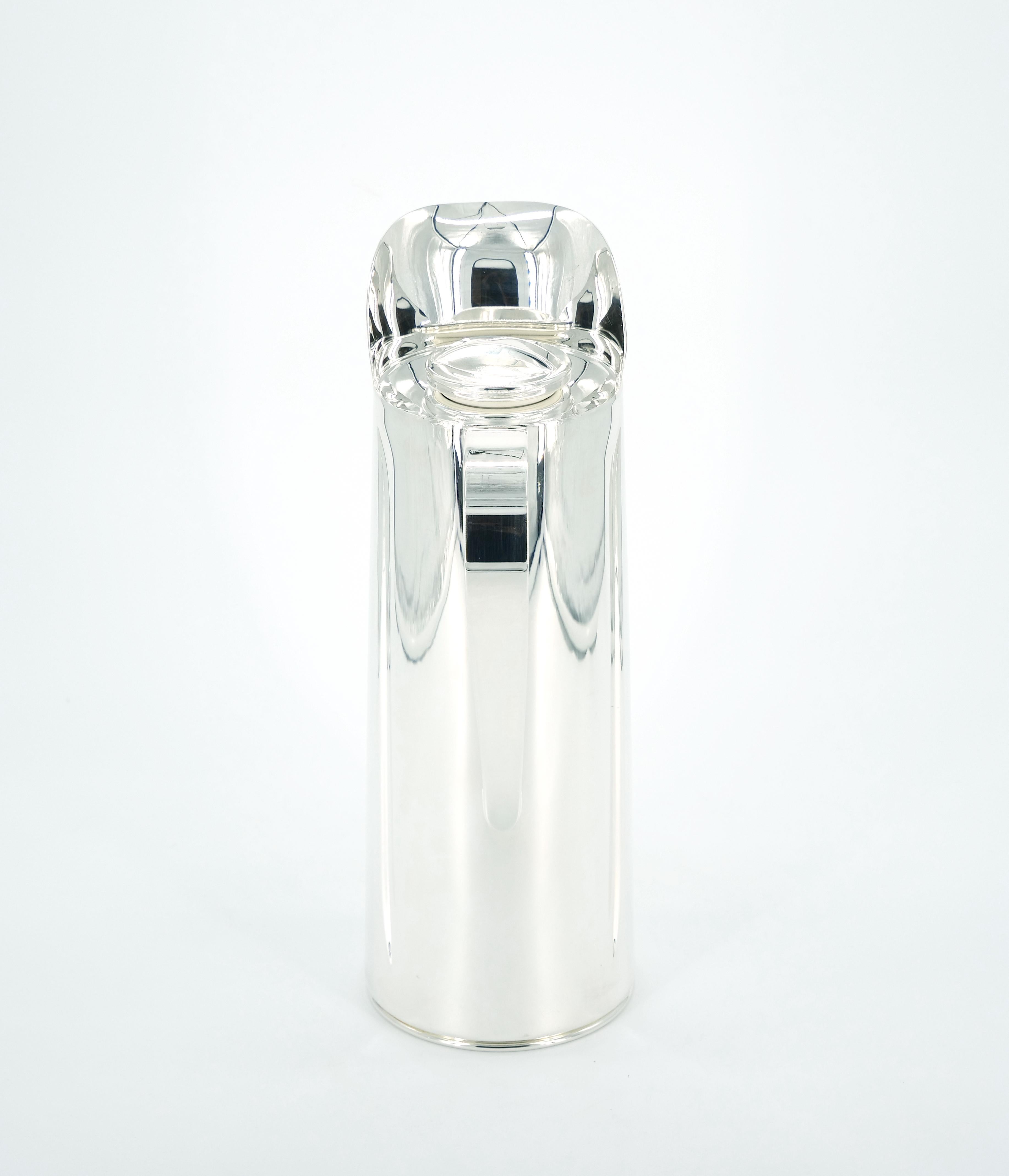 Italian Silver Plated Insulated Interior Hot / Cold Thermos For Sale 3