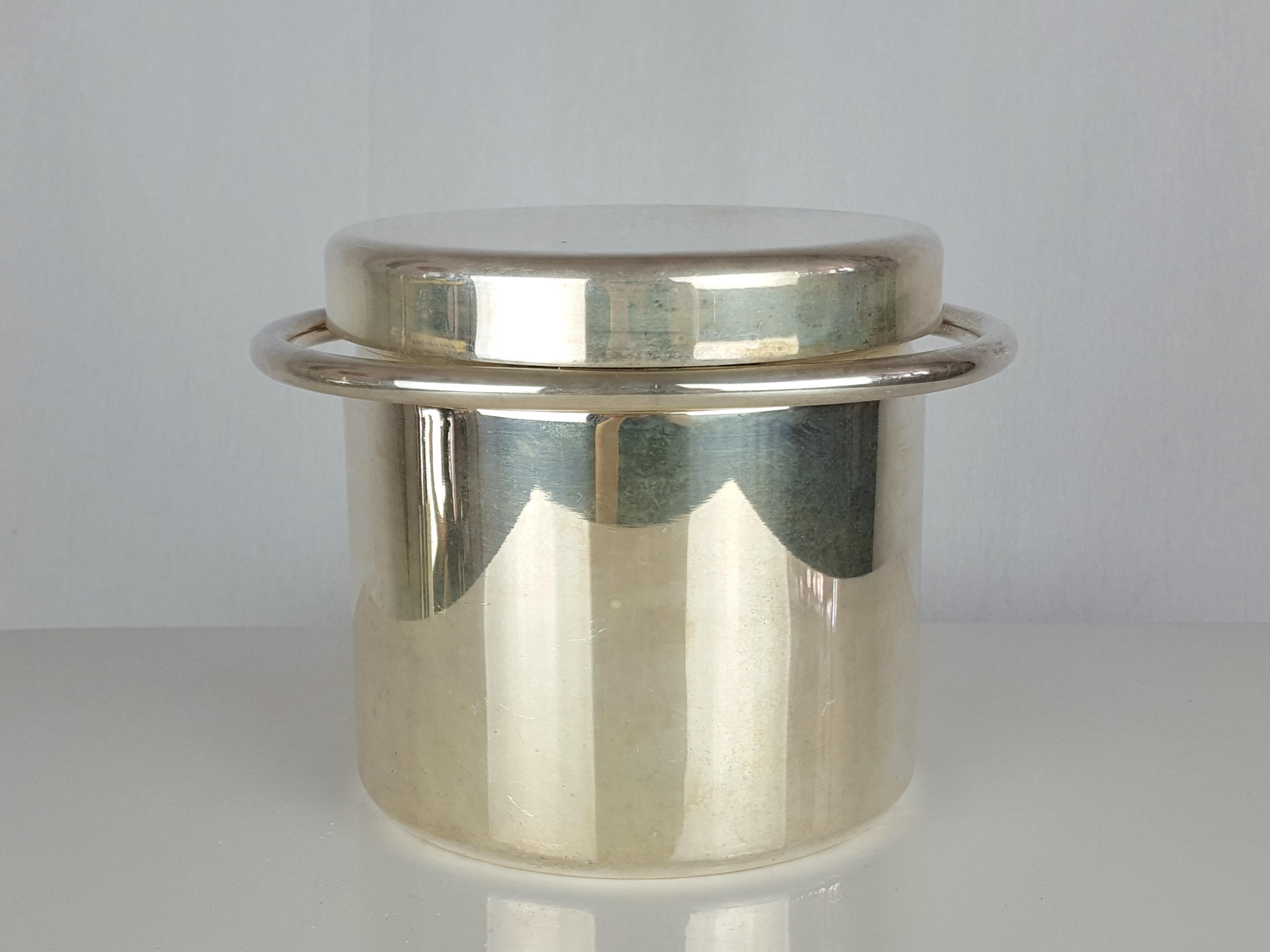 Italian Silver-Plated Metal and Glass 1970 Cocktail Set by Lino Sabattini 1