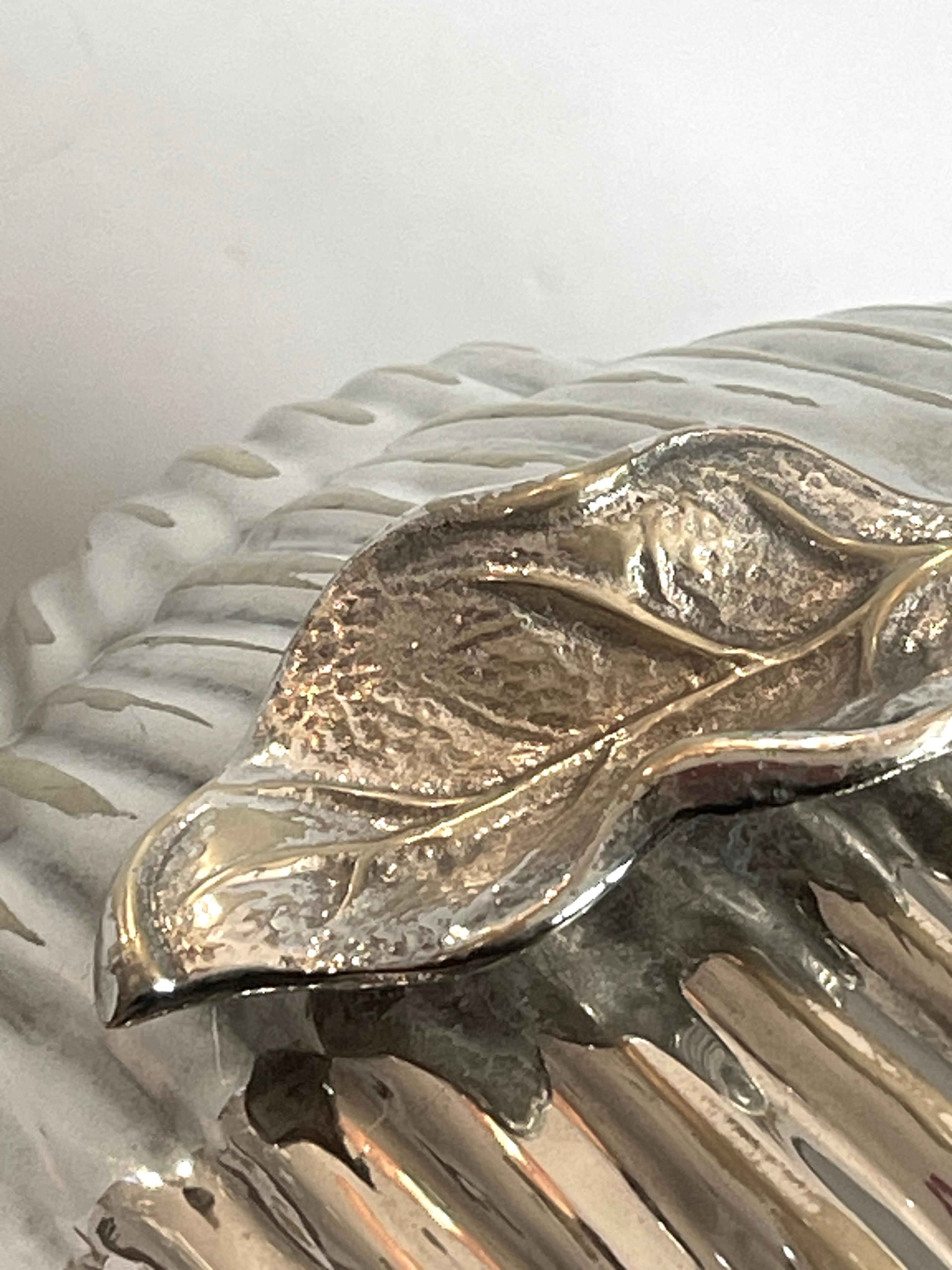 Cubitera italiana de caracol bañada en plata de Teghini, Florencia, años 70 en venta 6