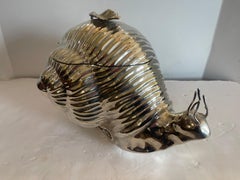 Italian Original Silver Plated Very Rare Snail Ice Bucket by Teghini, Firenze