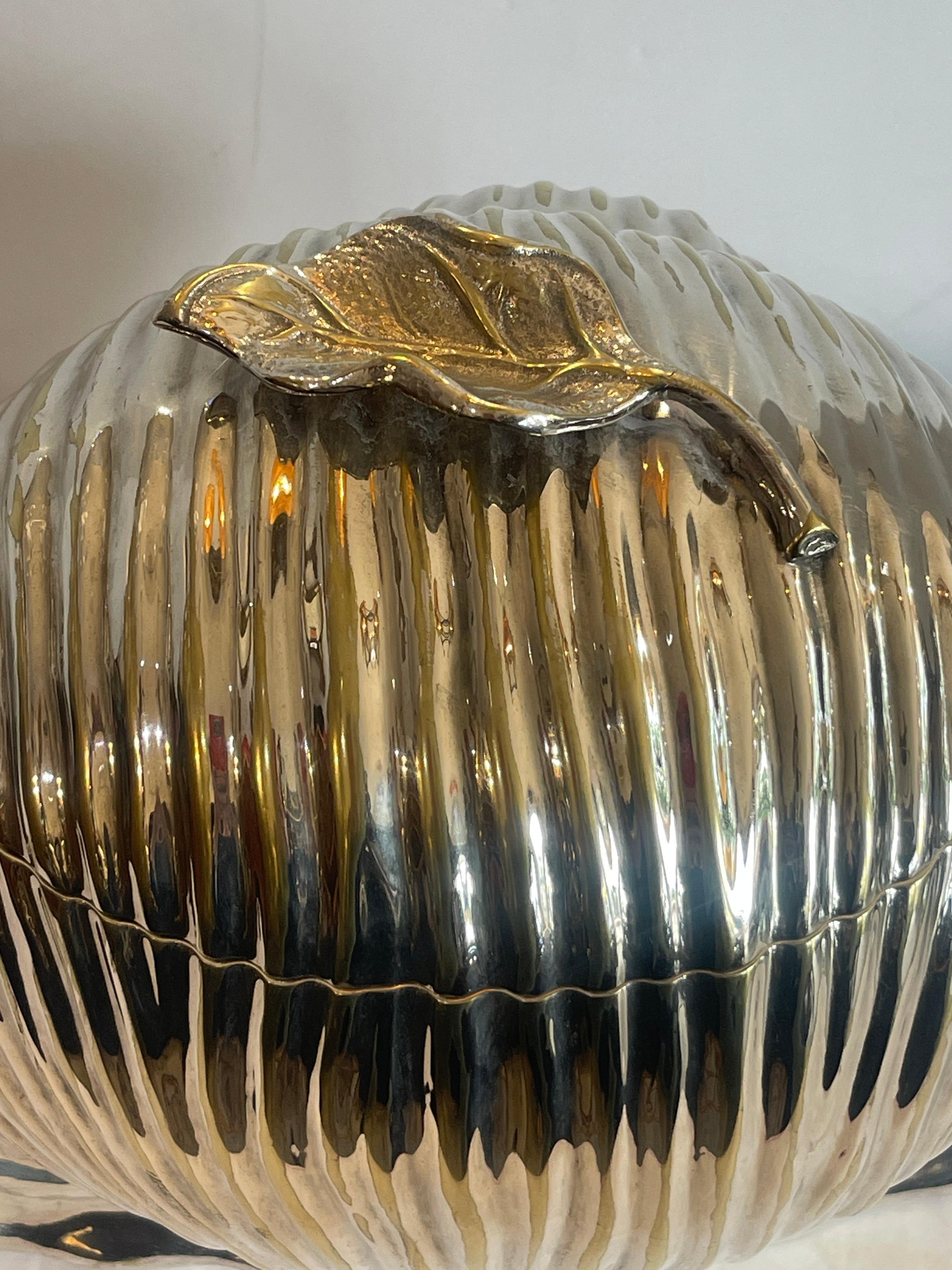 Cubitera italiana de caracol bañada en plata de Teghini, Florencia, años 70 en Bueno estado para la venta en West Palm Beach, FL