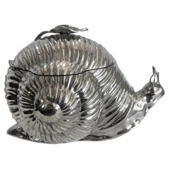 Italian Silver Plated Snail Ice Bucket by Teghini, Firenze, 1970s