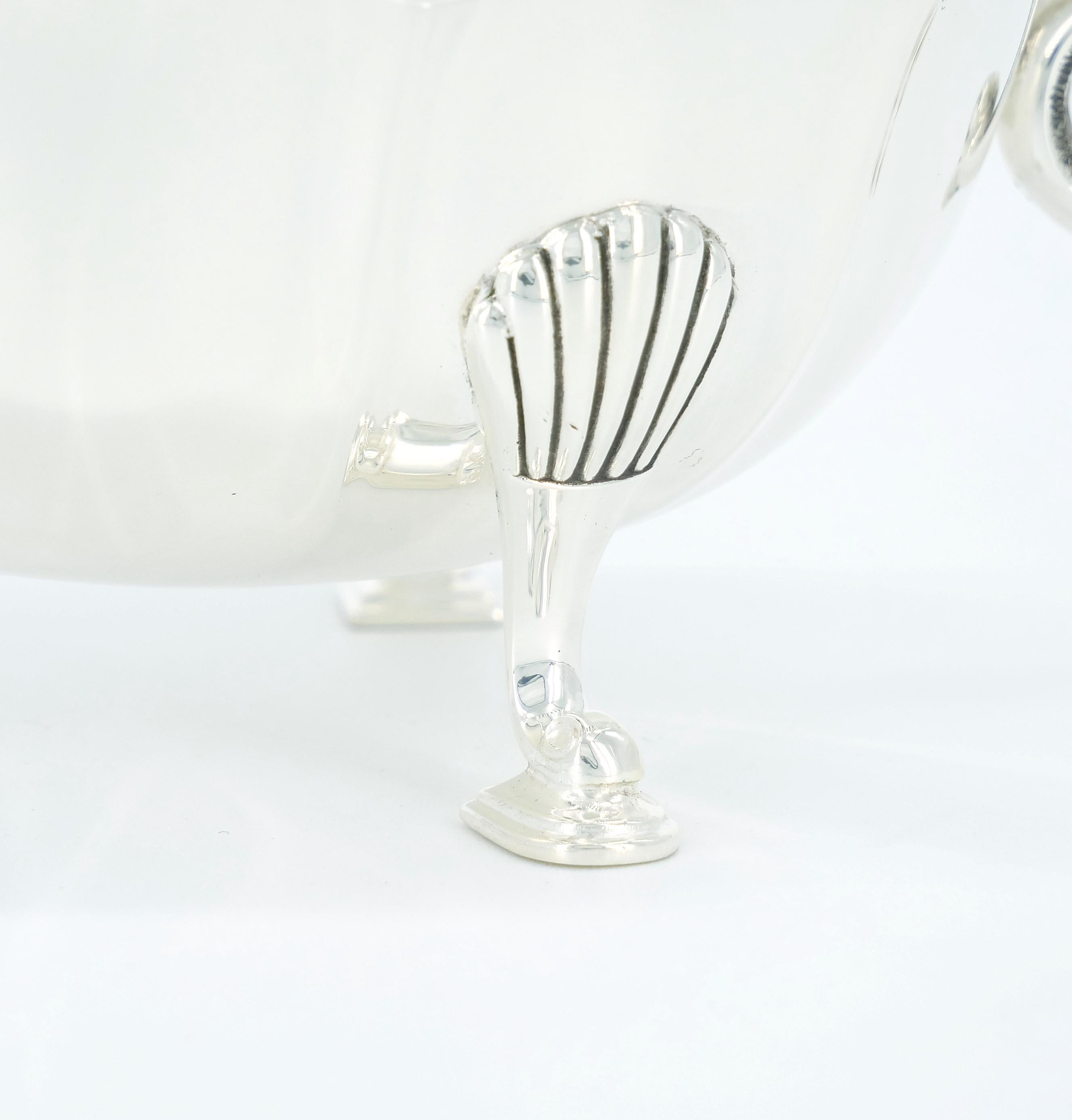 Italian Silver Plated Tableware Footed Serving Piece For Sale 1