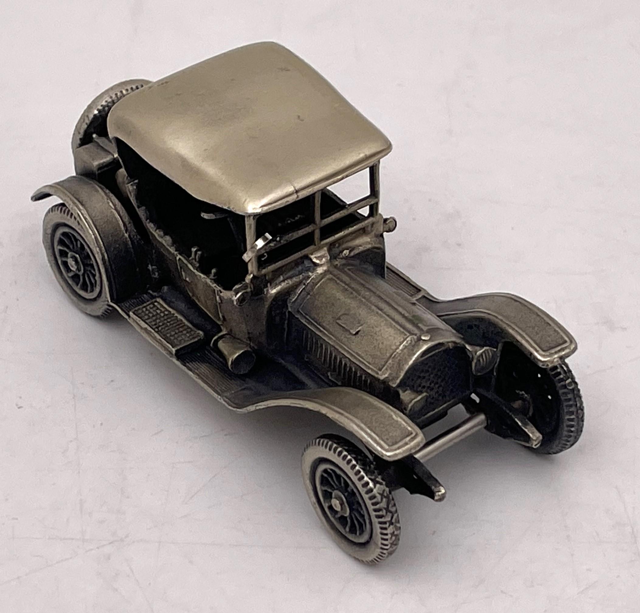 Italian Silver Set of Rare and High Quality 11 Miniature Cars / Automobiles For Sale 7