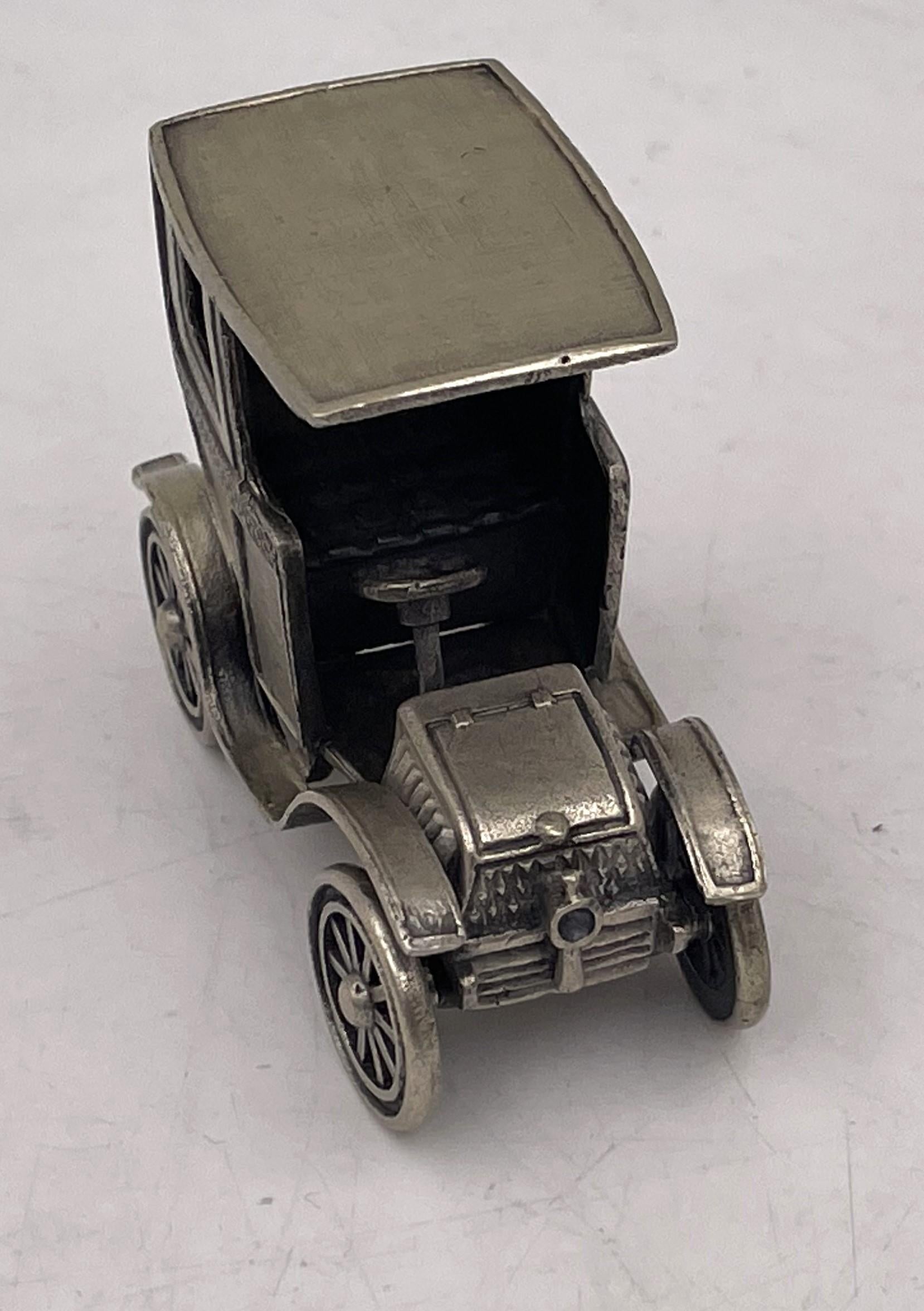 Italian Silver Set of Rare and High Quality 11 Miniature Cars / Automobiles For Sale 8