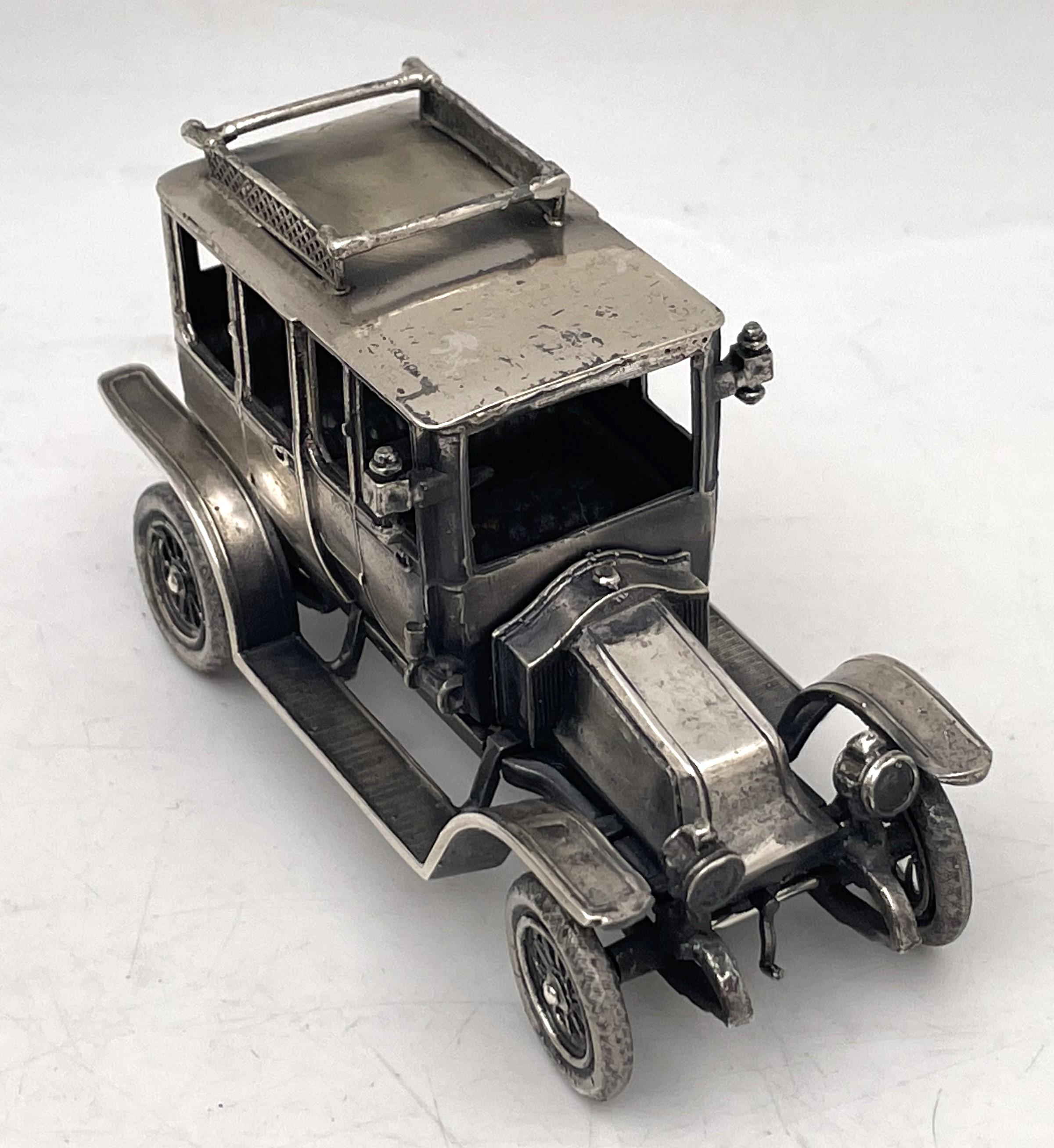 20th Century Italian Silver Set of Rare and High Quality 11 Miniature Cars / Automobiles For Sale