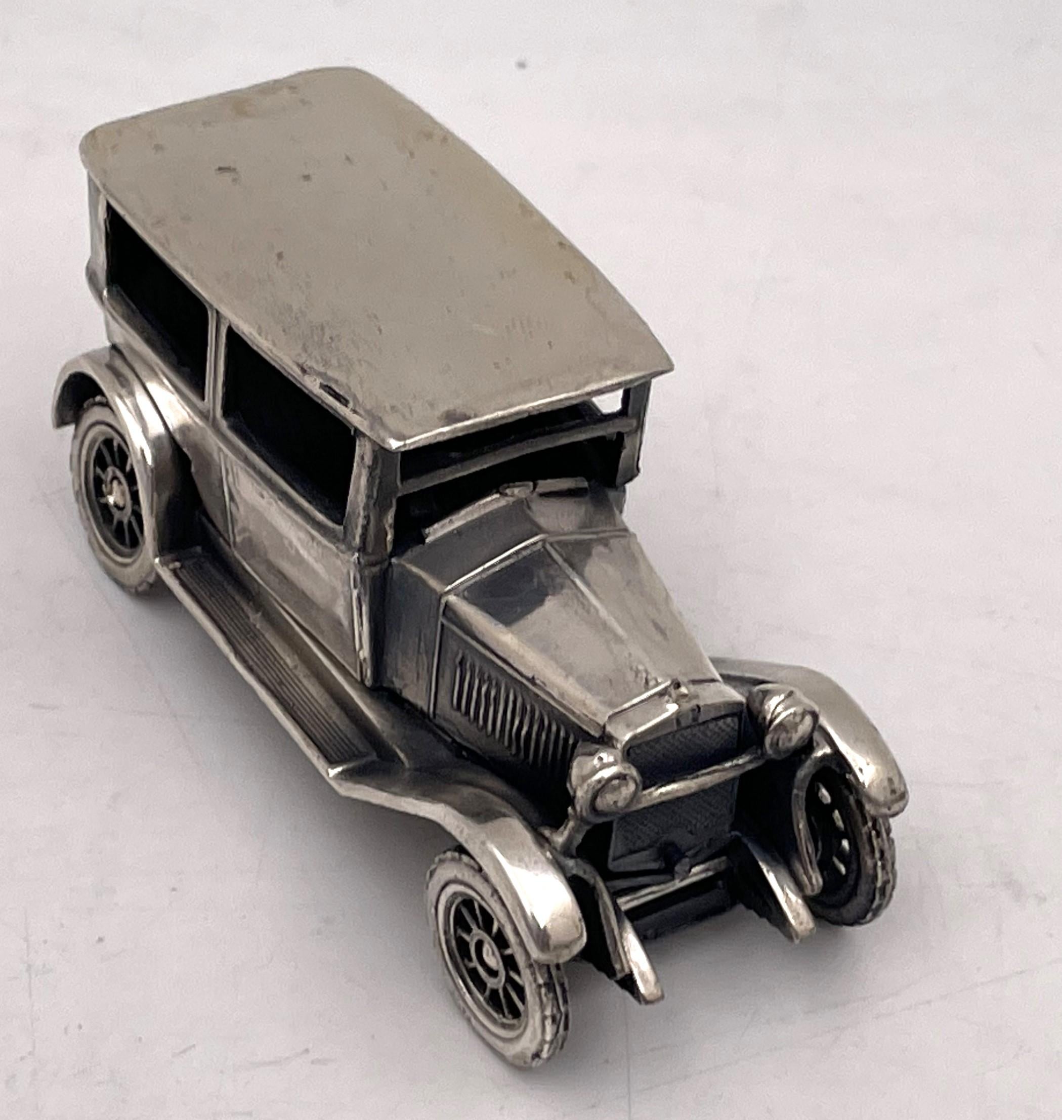 Italian Silver Set of Rare and High Quality 11 Miniature Cars / Automobiles For Sale 4