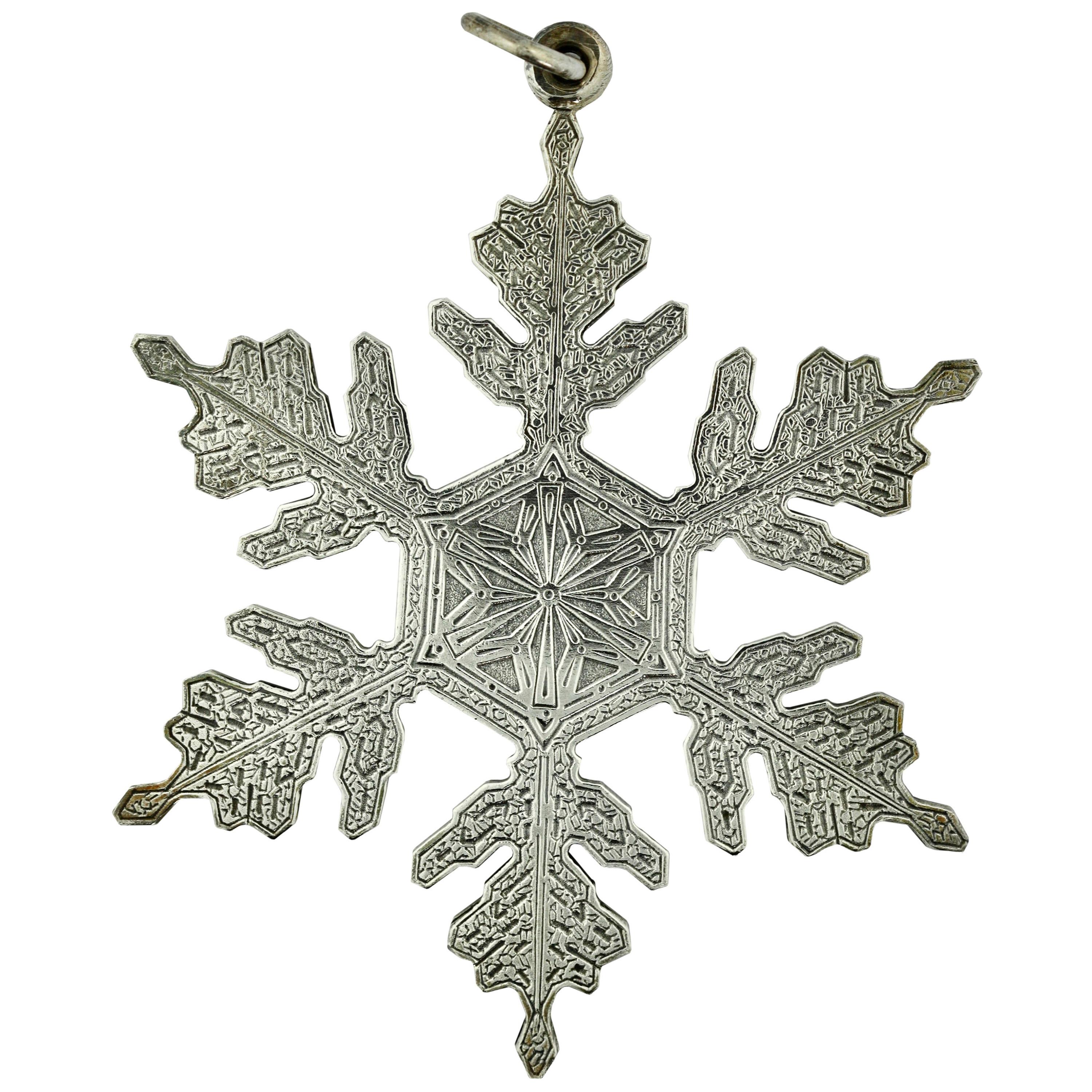 Italian Silver Snowflake, Gianmaria Buccellati, Bologna, Late 20th Century