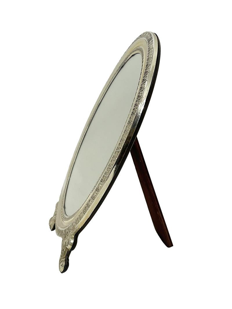 Italian Silver Table Mirror by Livi Giancarlo, 1968-1971 For Sale 1