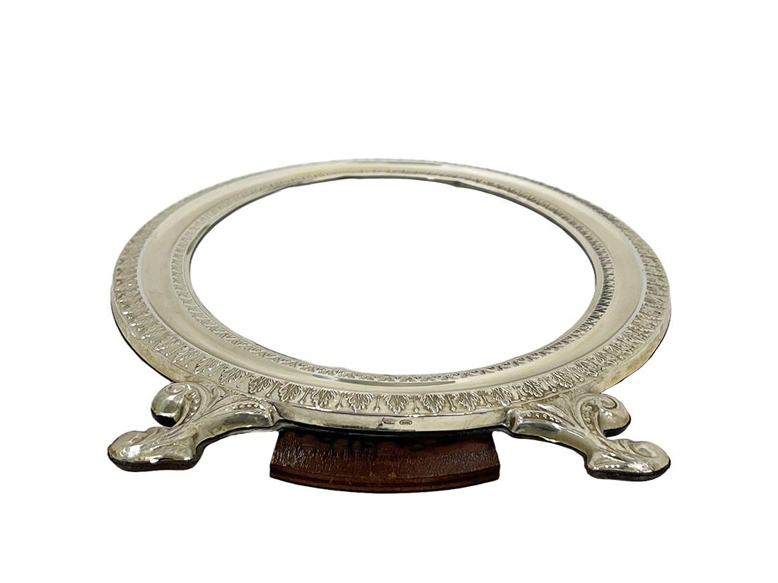Italian Silver Table Mirror by Livi Giancarlo, 1968-1971 For Sale 2