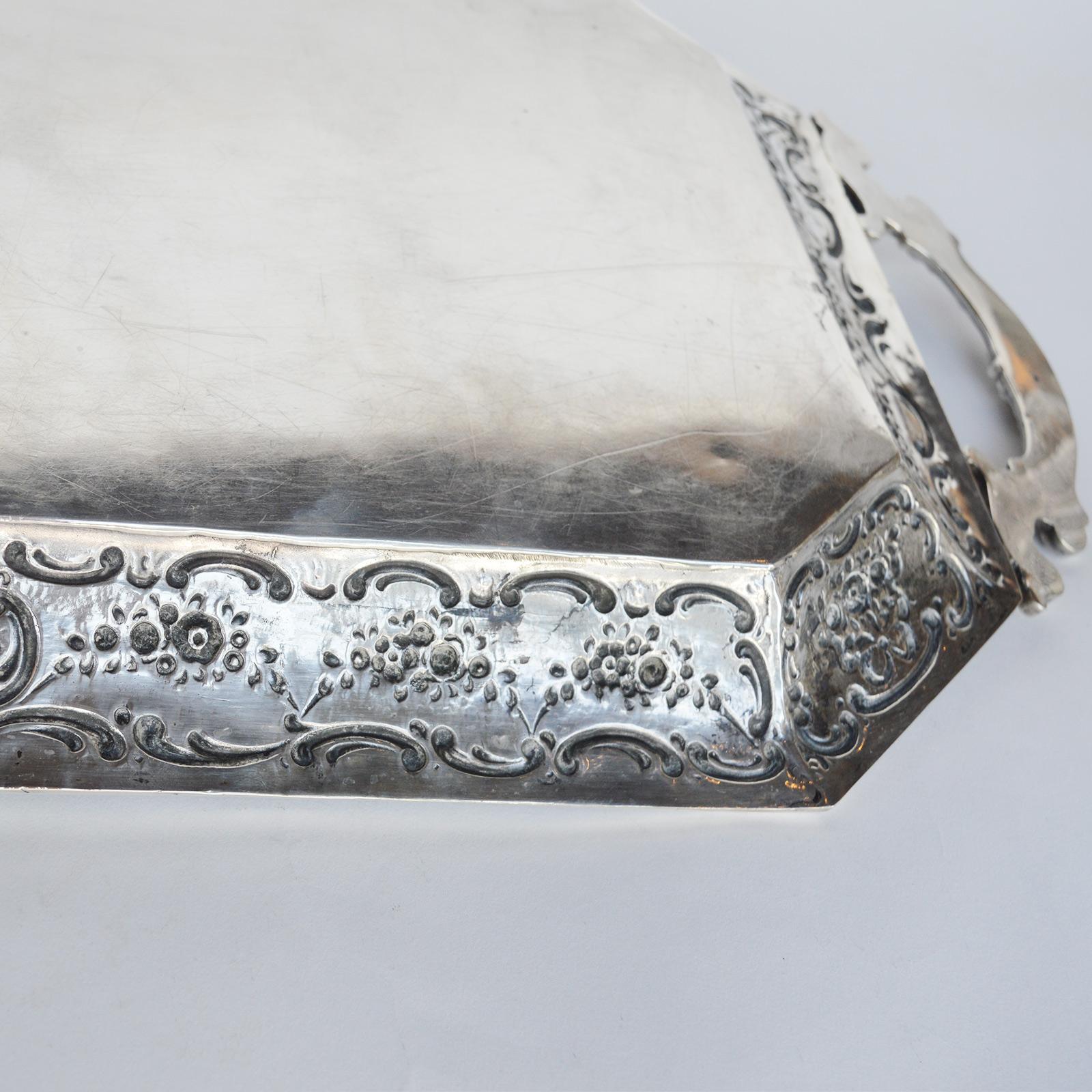 Italian Silver Tea Set, Late 19th Century For Sale 3