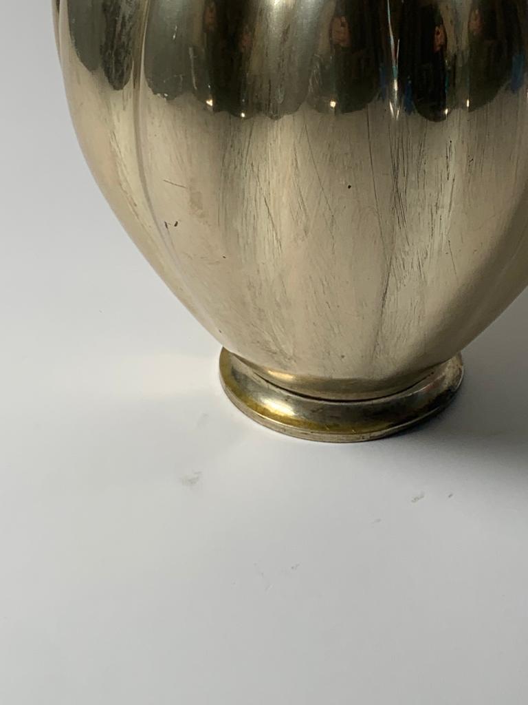 Mid-20th Century  Italian Silver Vase Production Argenteria Miracoli Milano For Sale