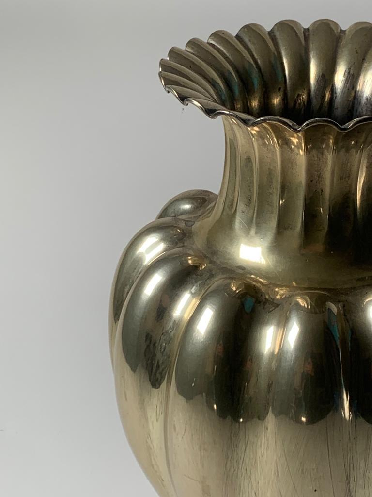  Italian Silver Vase Production Argenteria Miracoli Milano For Sale 3