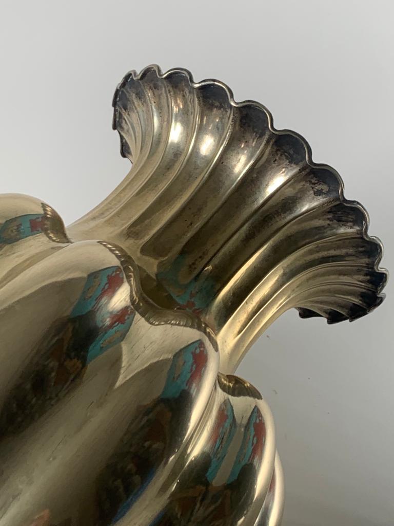  Italian Silver Vase Production Argenteria Miracoli Milano For Sale 4