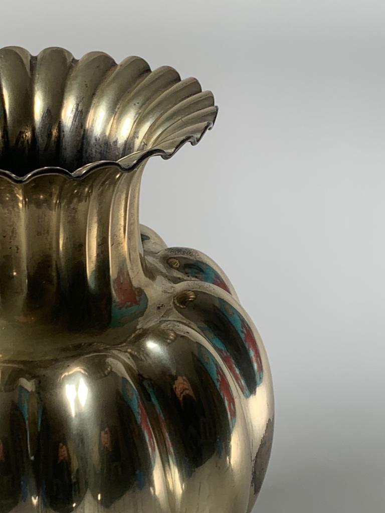  Italian Silver Vase Production Argenteria Miracoli Milano For Sale 5