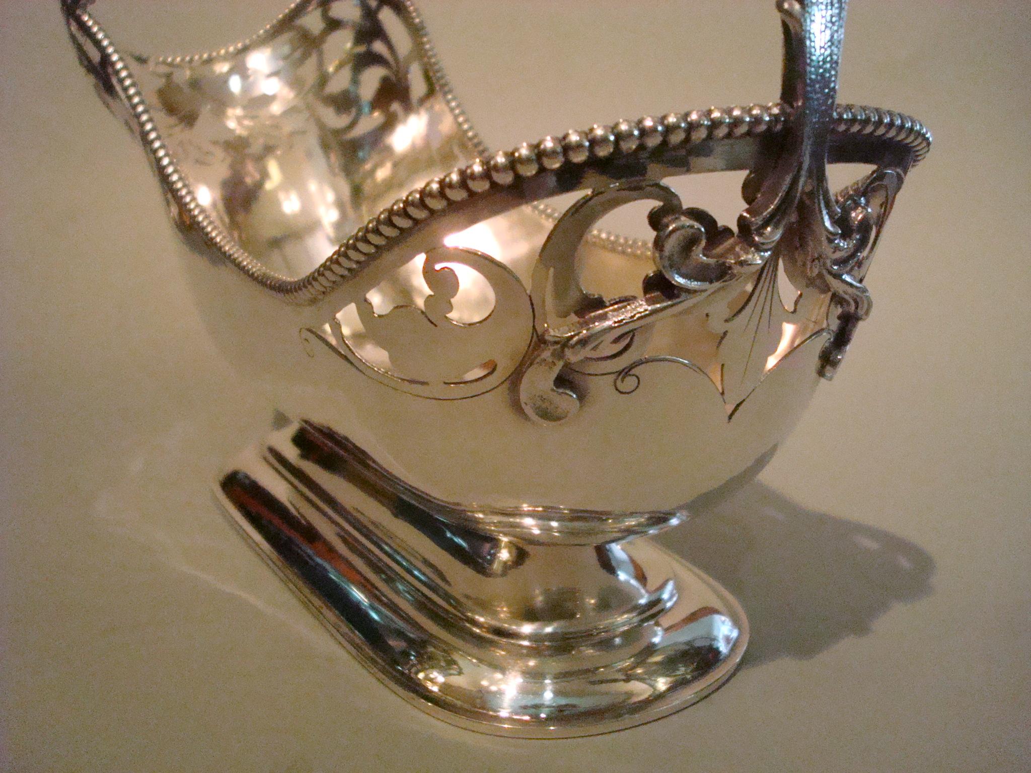 Italian Silver Wine Bottle holder, 1930s 9