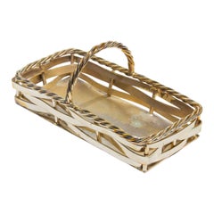 Italian Silverplate Serving Basket by Bologna Silverplate, 1960s