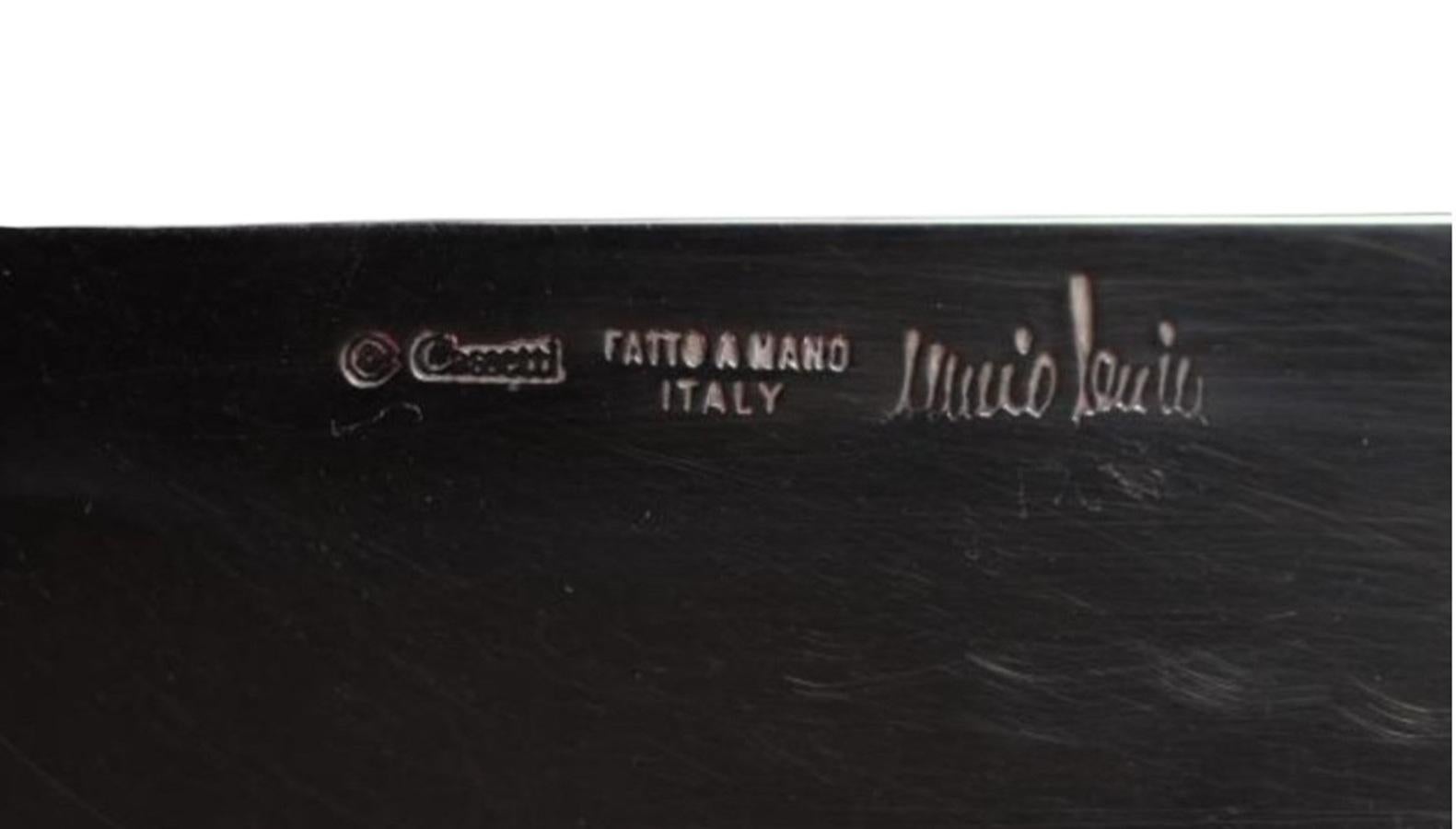 Italiano Vaso italiano argentato dei Fratelli Cassetti.c1970, Design Ennio Pasini in vendita