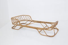 Italian Single Bed Attr. to Gio Ponti in Bamboo and Rattan