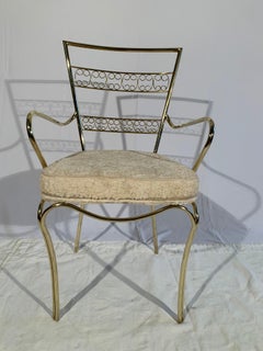 Italian Single Brass Petite Side Chair
