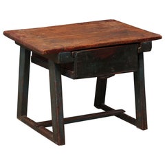 Italian Single-Drawer Rustic Smaller-Size Coffee Table