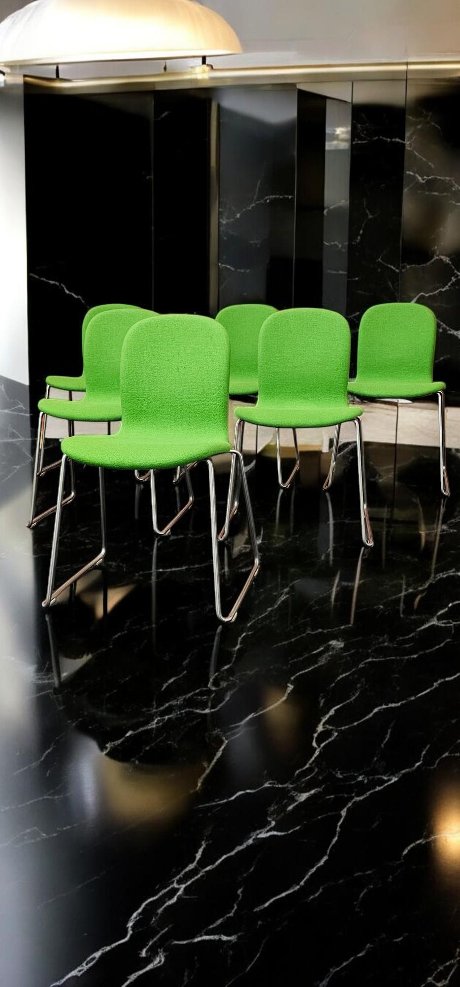 Italian Six Chairs Tate Soft designed by Jasper Morrison for Cappellini, 2010 11