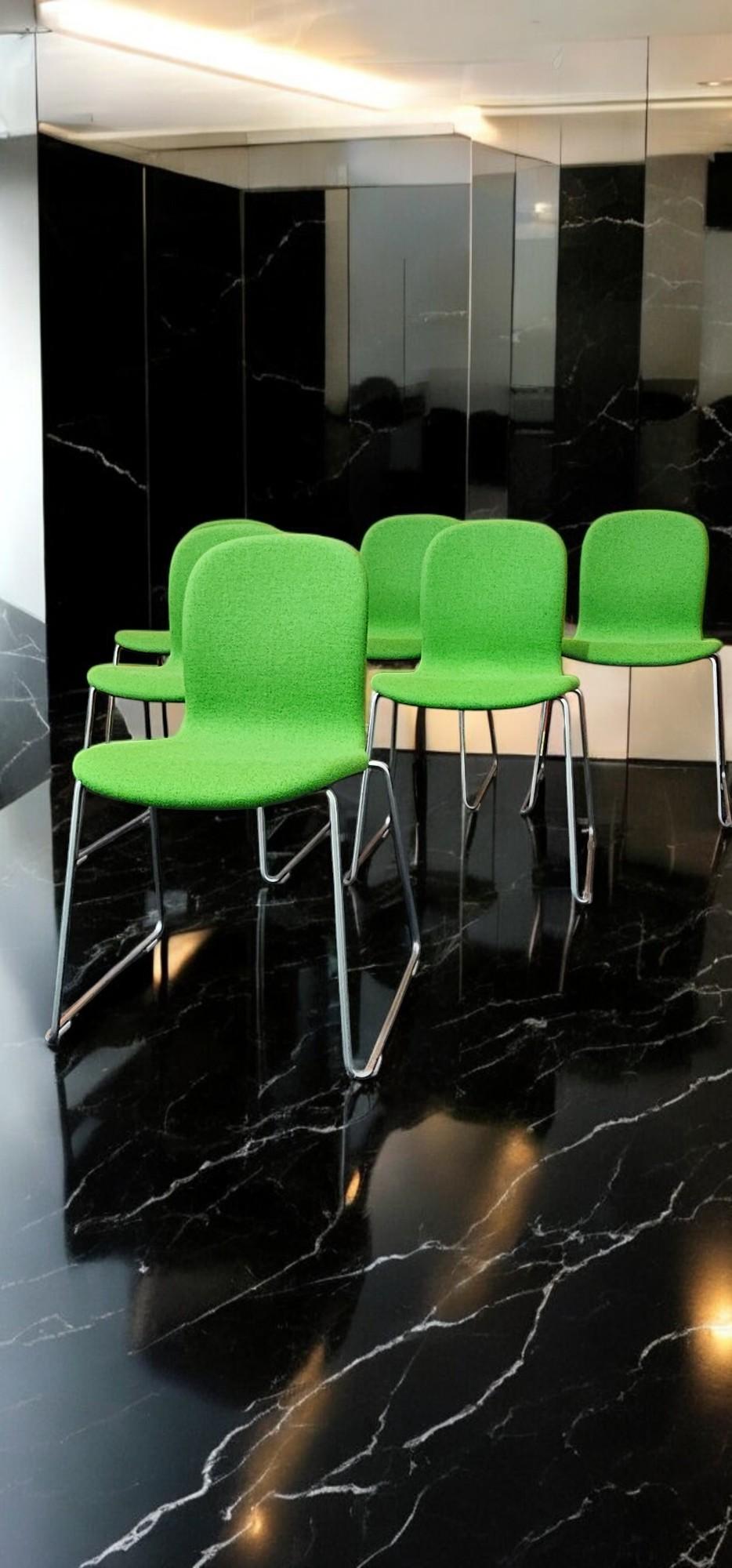 Italian Six Chairs Tate Soft designed by Jasper Morrison for Cappellini, 2010 In Good Condition In Traversetolo, IT