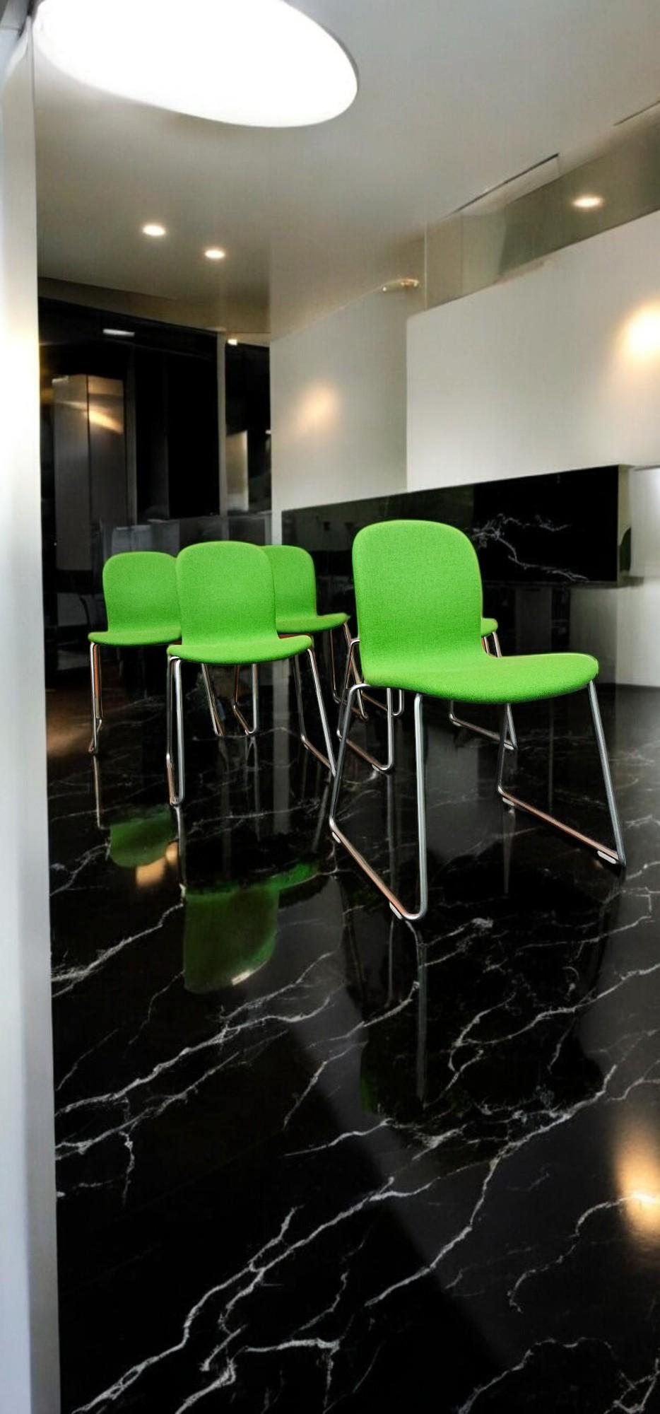 Steel Italian Six Chairs Tate Soft designed by Jasper Morrison for Cappellini, 2010
