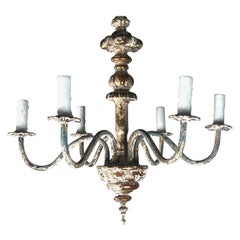 Lustre italien peint à six lumières