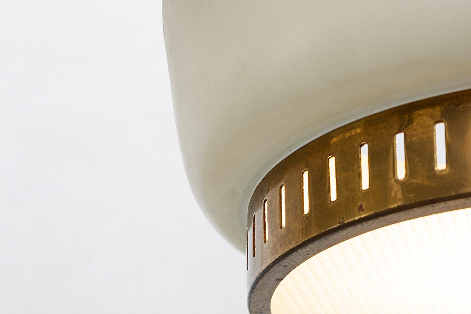 Italian Six-Lights, Brass and Metal, Ceiling Lamp Mod.1117/6 by Stilnovo, 1958 2