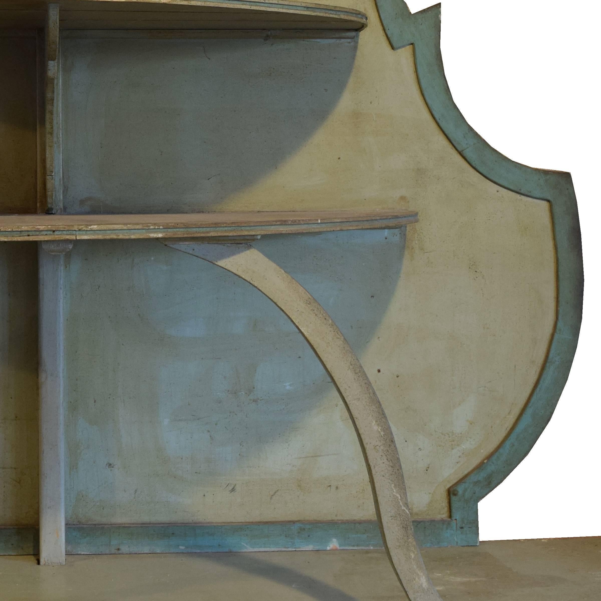 Early 20th Century Italian Six-Tier Display Shelf for Lisotti Distilling