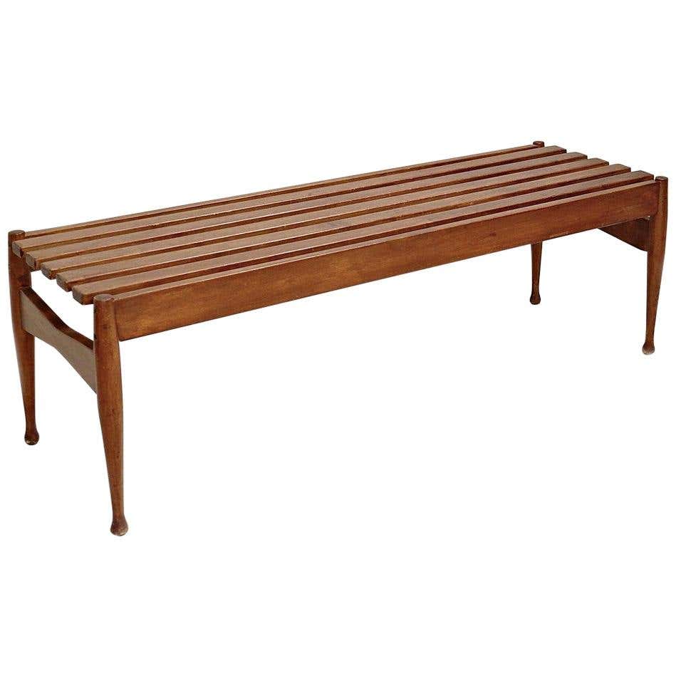 Italian Slatted Bench at 1stDibs