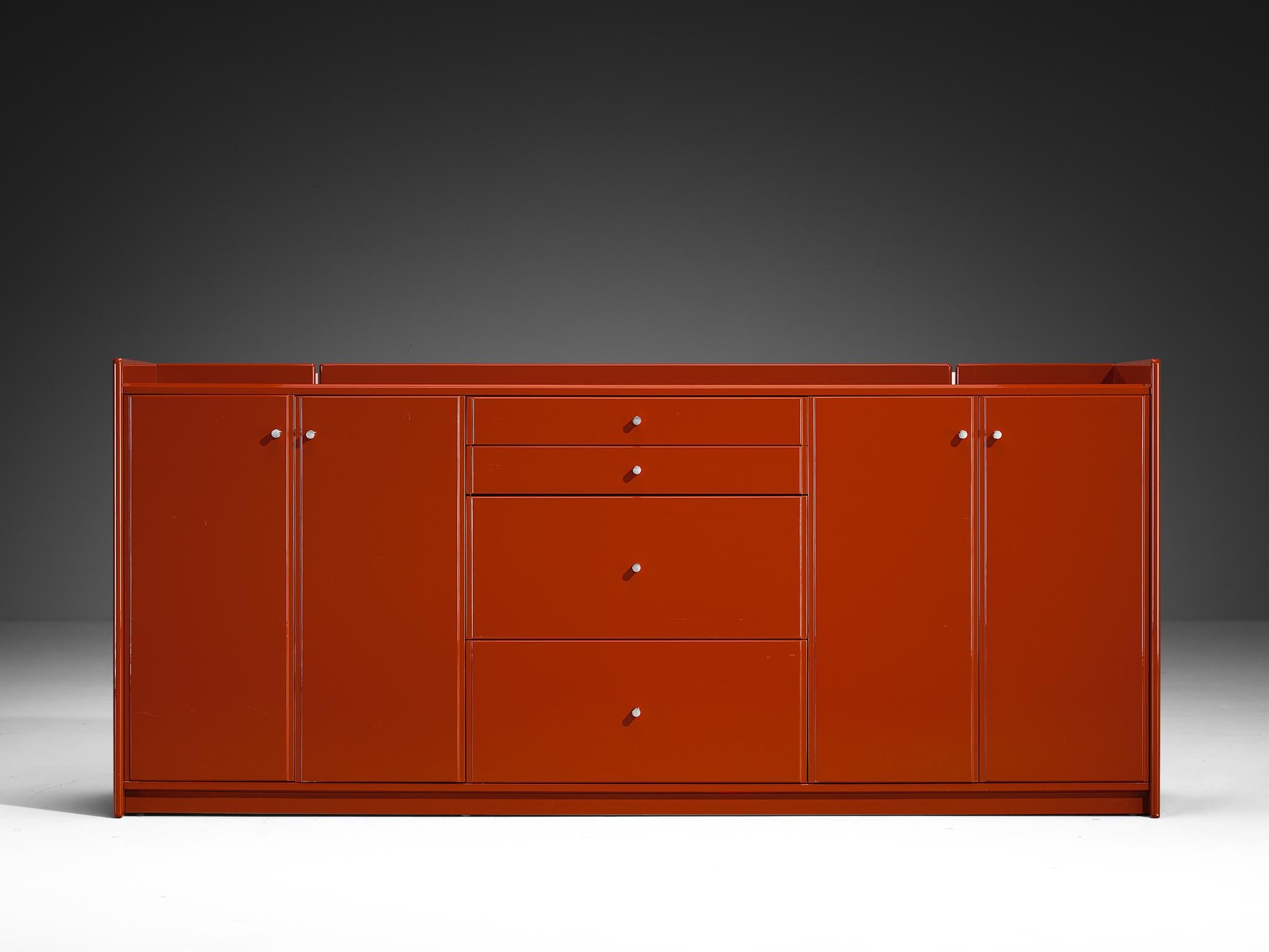 red high gloss sideboard