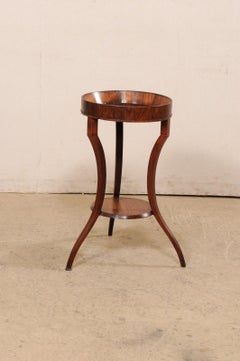 Italian Sleekly-Designed & Unique Bowl-Top End Table, 19th Century