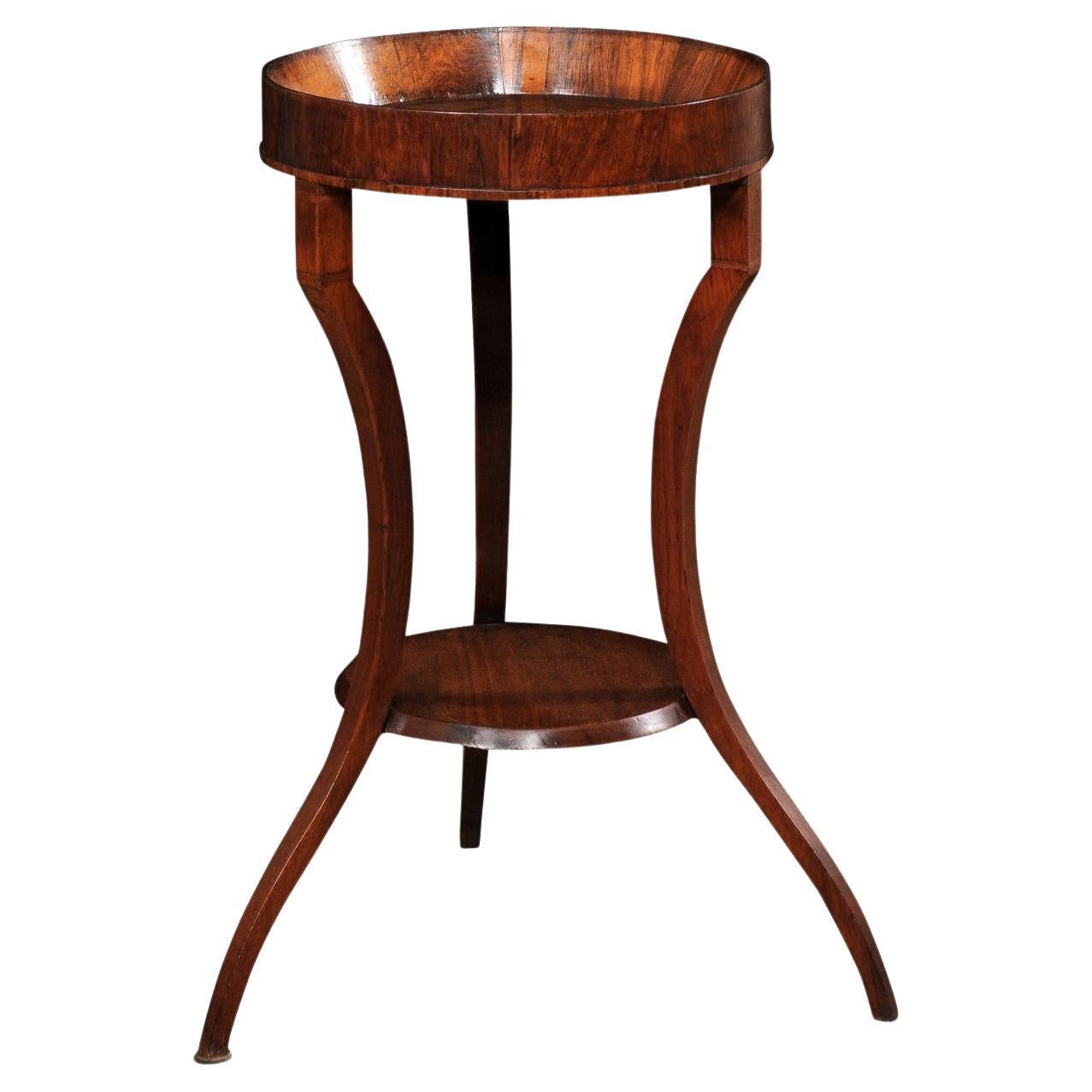 Italian Sleekly-Designed 
Unique Bowl-Top End Table, 19th Century