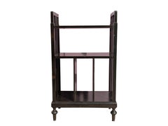 Italian small black stained wooden bookcase from the 30s