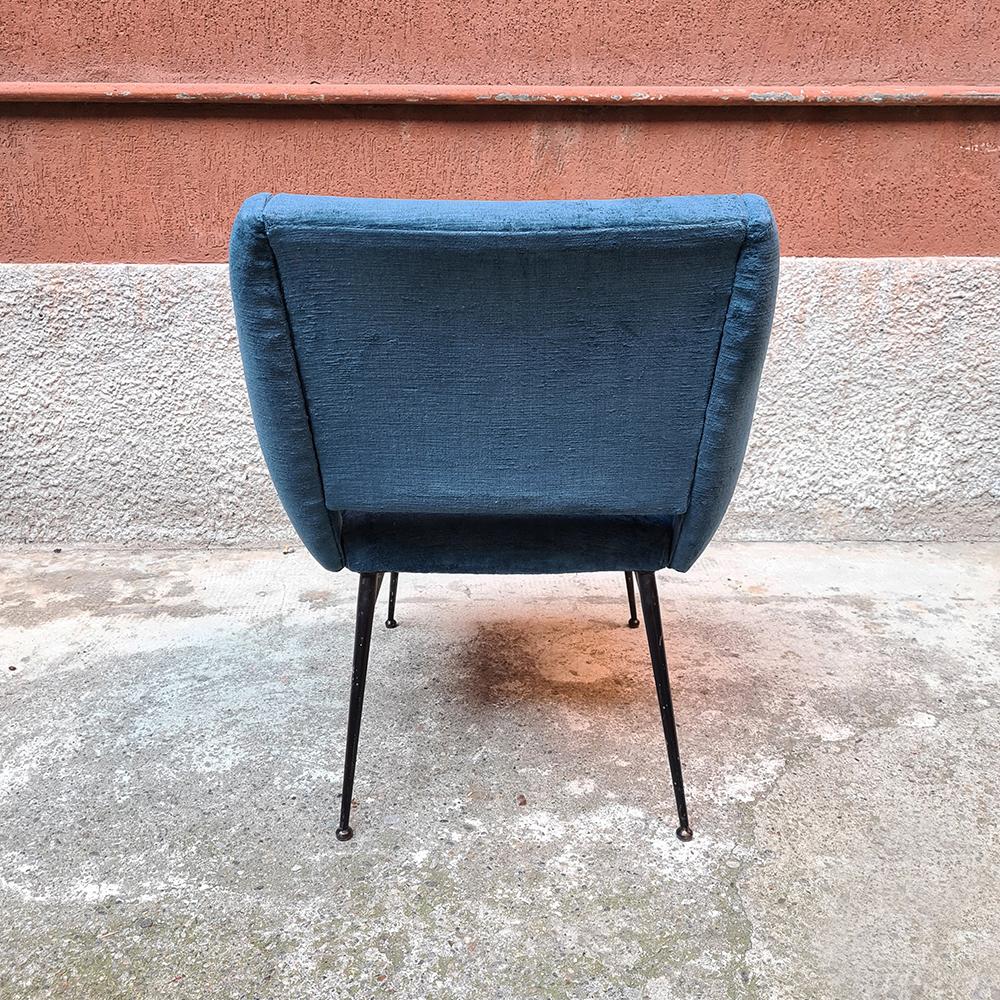 small blue armchair