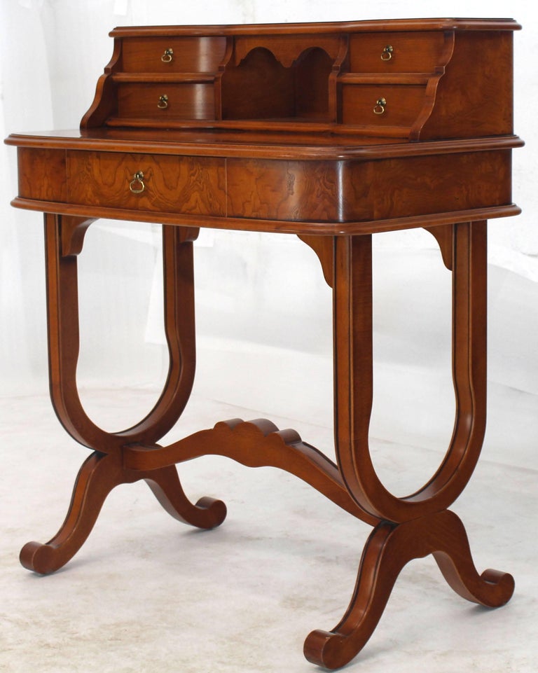 Italian Small Burl Wood Ladies Desk with Chair at 1stDibs | small ...